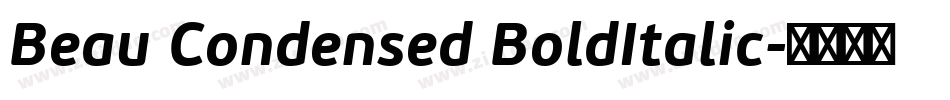 Beau Condensed BoldItalic字体转换